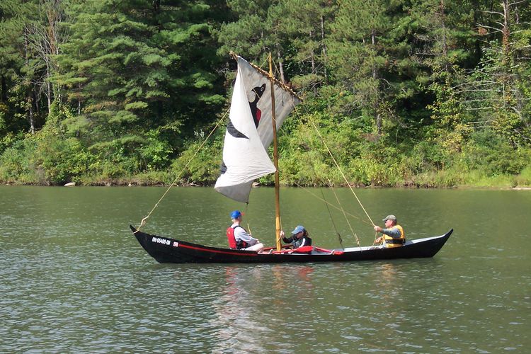 the Blackbird sailing at Stroud's Run