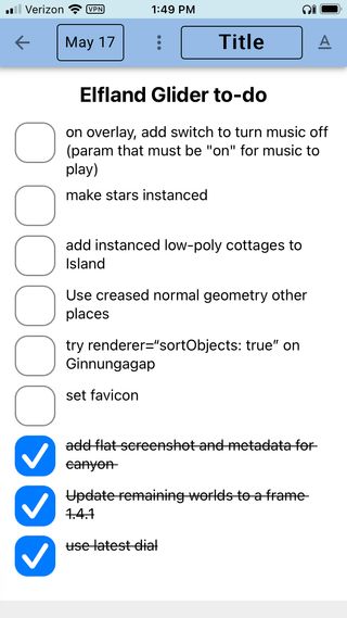 a Task List in Notes Together